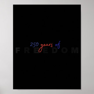 Affiche 250 ans de liberté 1776-2026 250e Indépendance