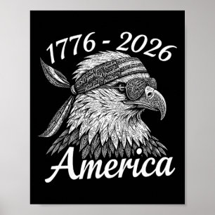 Affiche 250 Ans De Liberté 1776 2026 Ld Aigle 250e Anniver
