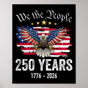 Affiche 250 Ans De Liberté 1776 2026 Patriotique Ld Aigle