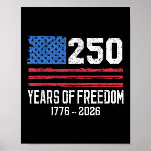 Affiche 250 Ans De Liberté 250E Anniversaire Amérique Drap
