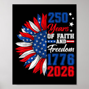Affiche 250 ans de liberté en Amérique 1776 2026 250e anni