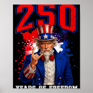 Affiche 250 ans de liberté en Amérique 2026 250e anniversa