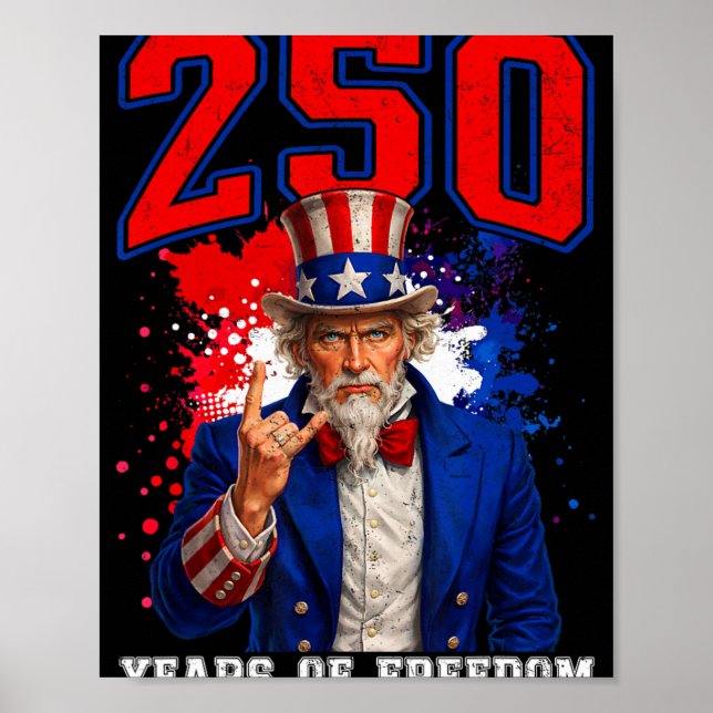 Affiche 250 ans de liberté en Amérique 2026 250e anniversa (Devant)