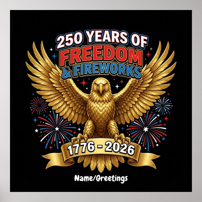 Affiche 250 Ans de Liberté et de Feux d'Artifice  (Devant)