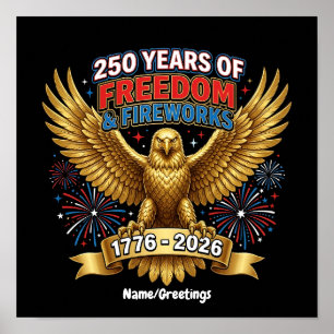 Affiche 250 Ans de Liberté et de Feux d'Artifice