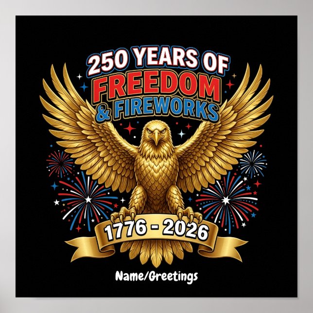 Affiche 250 Ans de Liberté et de Feux d'Artifice  (Devant)