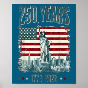 Affiche 250 ans d'indépendance 250e anniversaire 25 juille