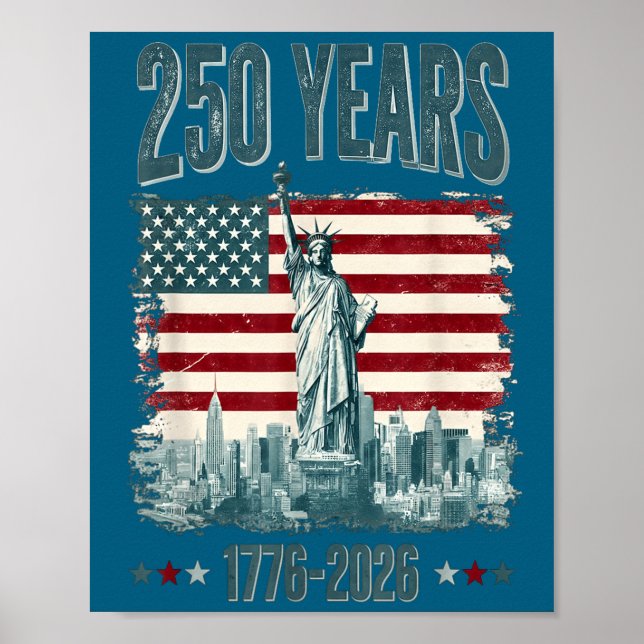 Affiche 250 ans d'indépendance 250e anniversaire 25 juille (Devant)