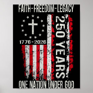 Affiche 250 Ans Foi Dom 250e Anniversaire États-Unis 4