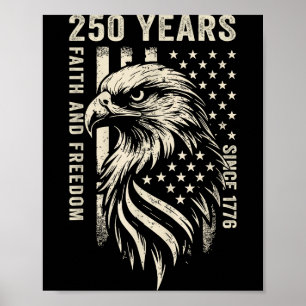 Affiche 250 ans foi et liberté en amérique depuis 1776 4