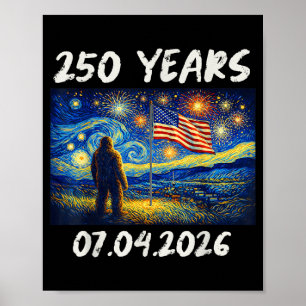 Affiche 250 Ans Nuit Étoilée Bigfoot 4 Juillet 2026