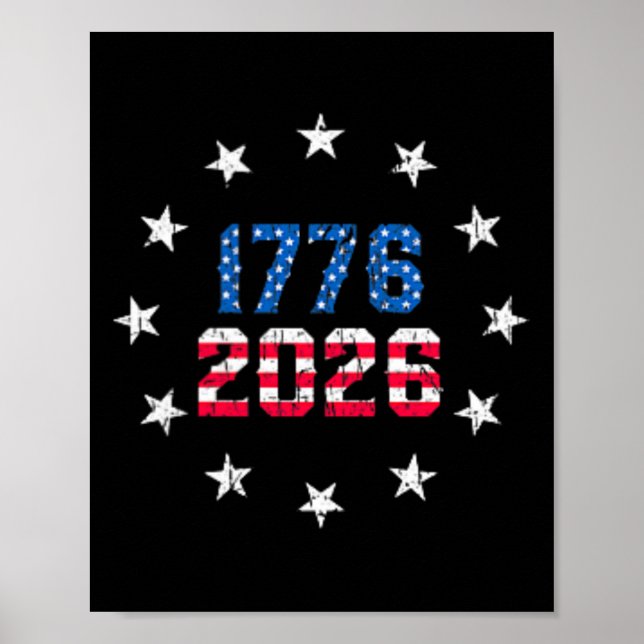 Affiche 250 Ans Pocket Usa 250e Drapeau Américain 250 (Devant)