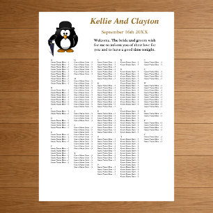 Affiche 250 Funny Penguin Greeter Wedding Seating Chart