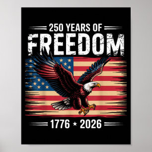 Affiche 250e anniversaire américain 2026 Années de liberté