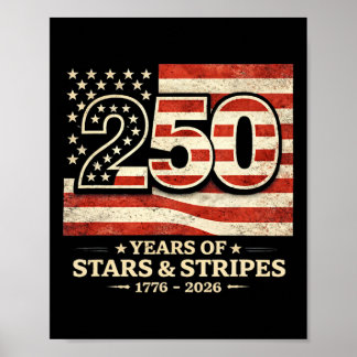 Affiche 250e anniversaire américain America 250 Usa 250 an