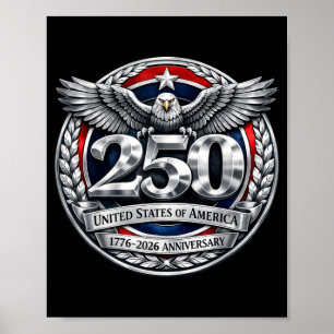 Affiche 250e anniversaire d'Amérique 250 ans Le peuple Ann