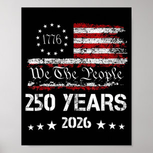 Affiche 250e anniversaire d'Amérique États-Unis 250 ans No