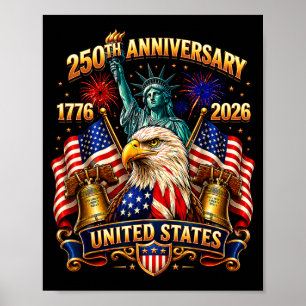Affiche 250e anniversaire de l'indépendance des États-Unis