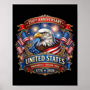 Affiche 250e anniversaire de l'indépendance des États-Unis