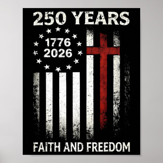 Affiche 250e anniversaire de l'indépendance Liberté 250 an (Devant)