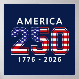 Affiche 250e anniversaire des États-Unis