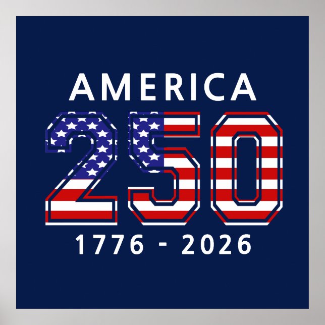 Affiche 250e anniversaire des États-Unis (Devant)