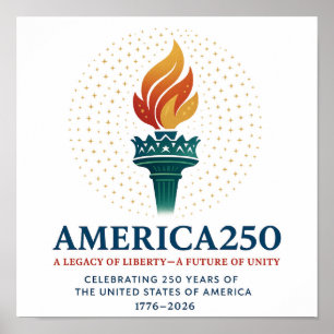 Affiche 250e anniversaire des États-Unis