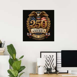 Affiche 250e anniversaire des États-Unis d'Amérique