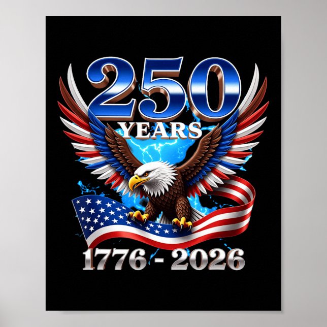 Affiche 250e anniversaire des États-Unis Patriotique _1  (Devant)