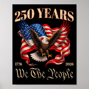 Affiche 250e anniversaire drapeau amérique 250 ans 4