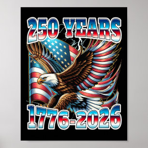 Affiche 250e anniversaire États-Unis