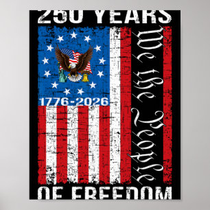 Affiche 250e anniversaire États-Unis 250 ans d'Amérique Pa