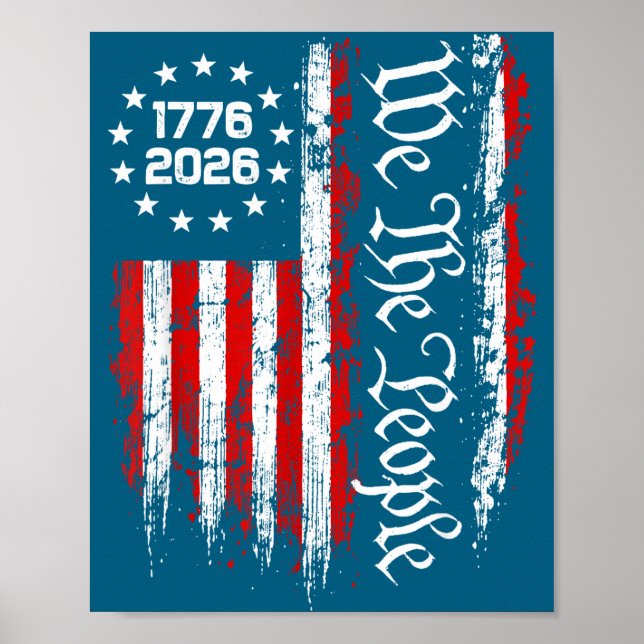 Affiche 250e anniversaire États-Unis 250e illustration amé (Devant)