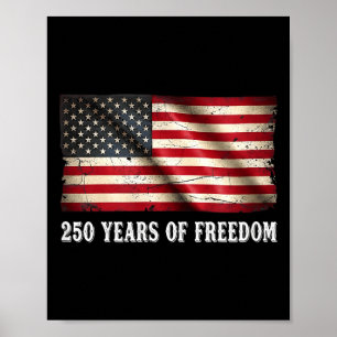 Affiche 250e anniversaire États-Unis 4 juillet 250e annive