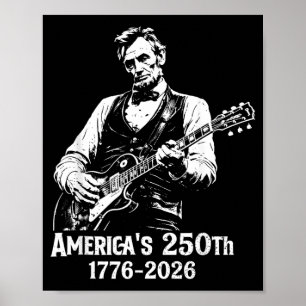 Affiche 250e anniversaire États-Unis Abe 16e président Gui