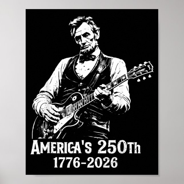 Affiche 250e anniversaire États-Unis Abe 16e président Gui (Devant)