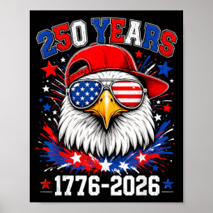 Affiche 250e anniversaire États-Unis Garçons Enfants Aigle
