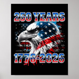Affiche 250e anniversaire patriotique des États-Unis