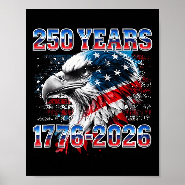 Affiche 250e anniversaire patriotique des États-Unis  (Devant)