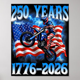 Affiche 250e anniversaire Usa Patriotique 250 ans 4 juille