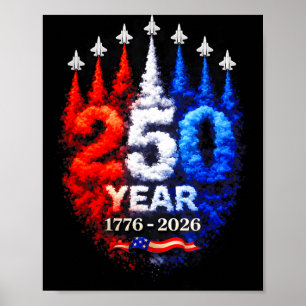 Affiche 250e anniversaire USA Patriotique 250 ans Américai