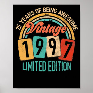 Affiche 25 Ans D'Être Impressionnant En 1997 25e Anniversa