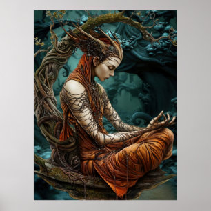 Affiche *~* 25 FD3 MEDITATING Guardian Earth Keeper