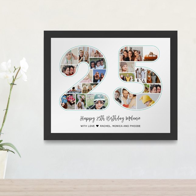 Affiche 25e anniversaire Numéro 25 Collage photo (Créateur téléchargé)