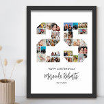 Affiche 25e anniversaire Numéro 25 Photo personnalisée Col<br><div class="desc">Célébrez le 25ème anniversaire avec cette affiche personnalisée de collage photo numéro 25. Ce cadeau personnalisable est également parfait pour un anniversaire mariage. C'est une excellente façon de présenter des souvenirs précieux de votre vie de mariage et de marié. L'affiche comporte un collage de photos qui capturent ces moments spéciaux,...</div>