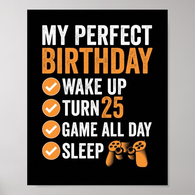 Affiche 25ème Tour 25 Mon Anniversaire Parfait De Jeu (Devant)