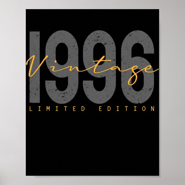 Affiche 26 Years Old Vintage 1996 26th Birthday (Devant)