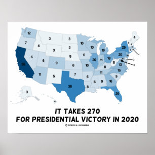 Affiche 270 Pour La Victoire Présidentielle En 2020 Carte