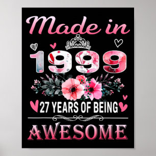 Affiche 27e anniversaire fait en 1999 27 ans d'être génial