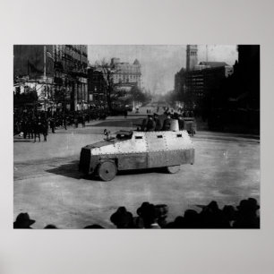 Affiche 27e March 1917 : The armoured vehicle squadron